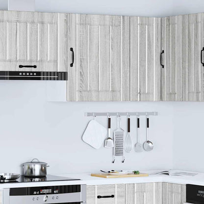 vidaXL Kitchen Wall Cabinet "Lucca" Grey Sonoma Engineered Wood