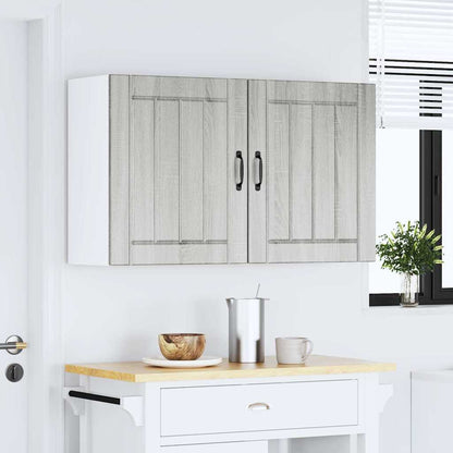 vidaXL Kitchen Wall Cabinets 2 pcs Lucca Grey Sonoma Engineered Wood