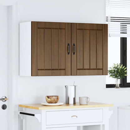 vidaXL Kitchen Wall Cabinets 2 pcs Lucca Brown Oak Engineered Wood