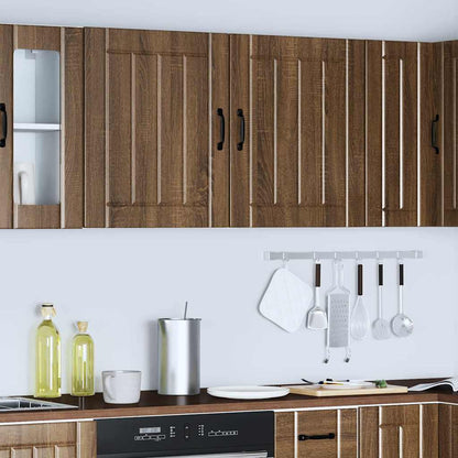 vidaXL Kitchen Wall Cabinets 2 pcs Lucca Brown Oak Engineered Wood