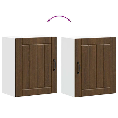 vidaXL Kitchen Wall Cabinets 2 pcs Lucca Brown Oak Engineered Wood