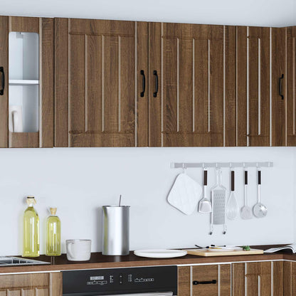 vidaXL Kitchen Wall Cabinets 2 pcs Lucca Brown Oak Engineered Wood