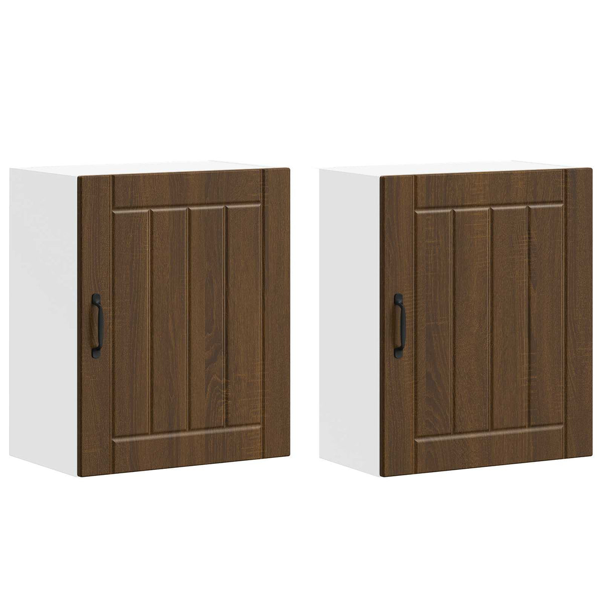 vidaXL Kitchen Wall Cabinets 2 pcs Lucca Brown Oak Engineered Wood