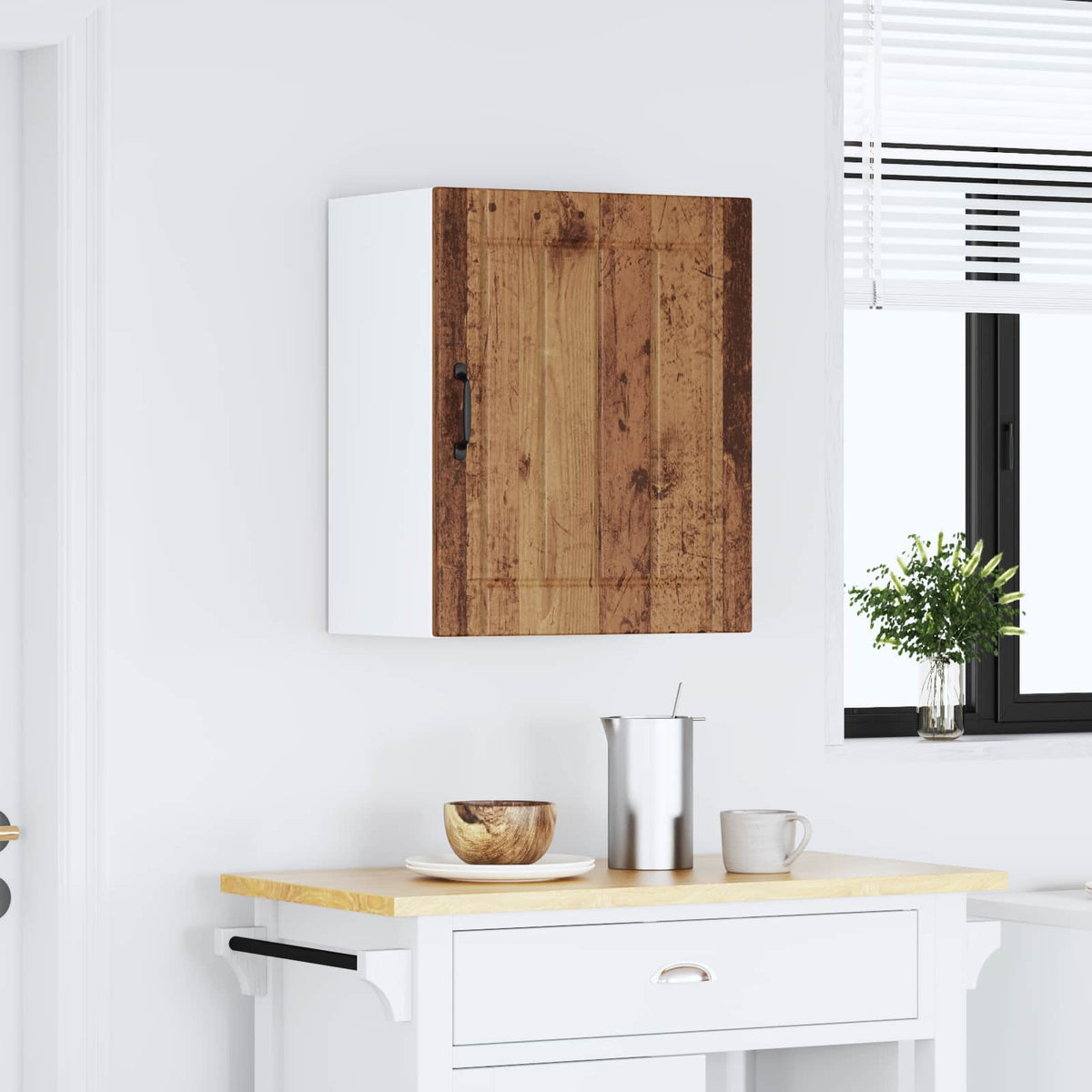 vidaXL Kitchen Wall Cabinet "Lucca" Old Wood Engineered Wood