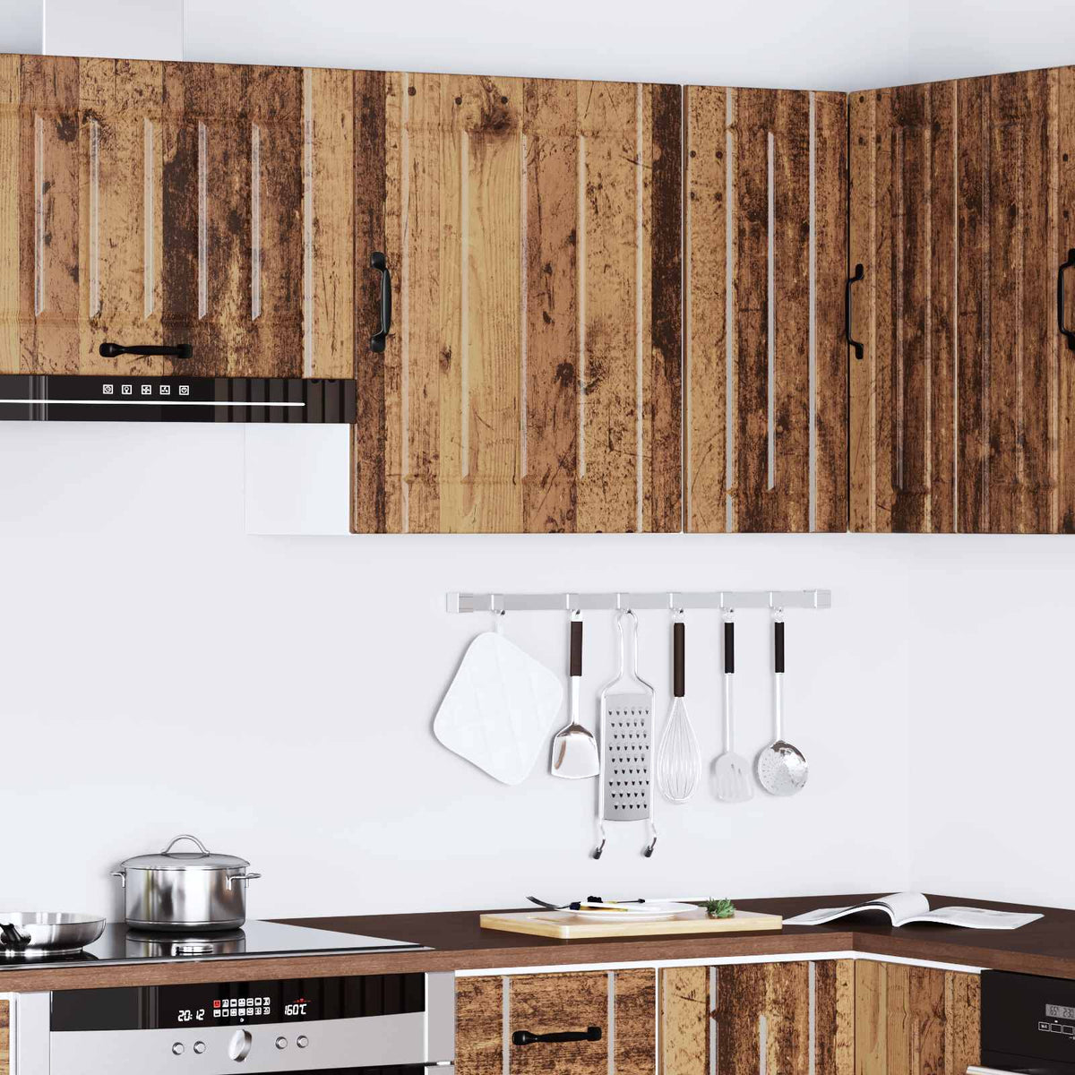 vidaXL Kitchen Wall Cabinet "Lucca" Old Wood Engineered Wood