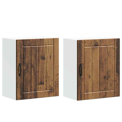 vidaXL Kitchen Wall Cabinets 2 pcs Lucca Old Wood Engineered Wood