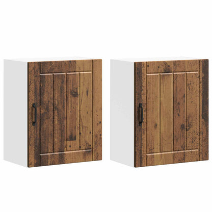 vidaXL Kitchen Wall Cabinets 2 pcs Lucca Old Wood Engineered Wood