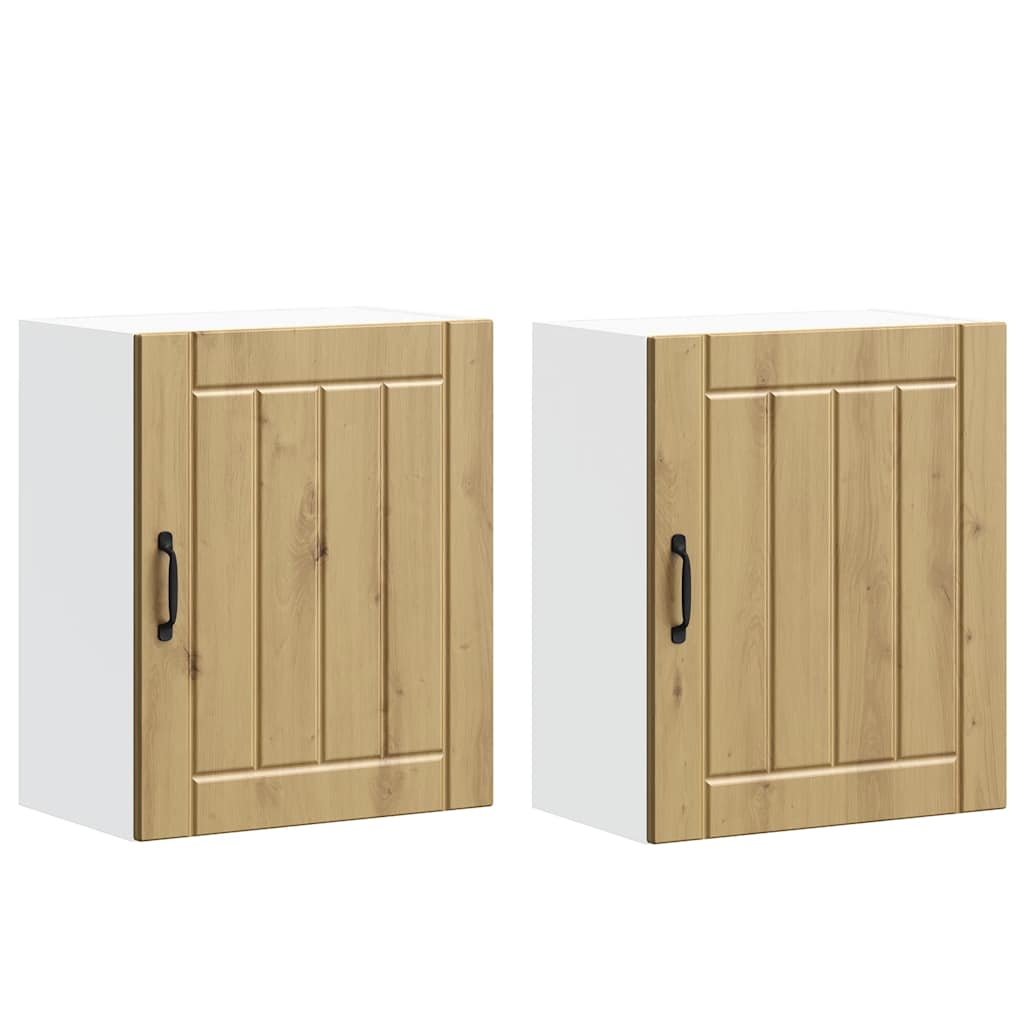 vidaXL Kitchen Wall Cabinets 2 pcs Lucca Artisan Oak Engineered Wood