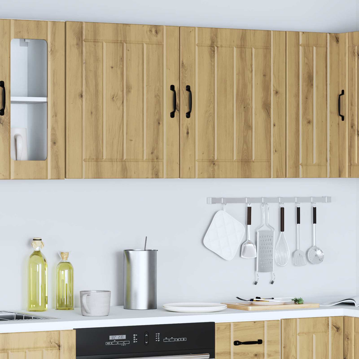 vidaXL Kitchen Wall Cabinets 2 pcs Lucca Artisan Oak Engineered Wood