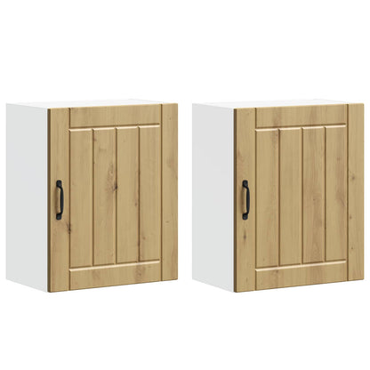 vidaXL Kitchen Wall Cabinets 2 pcs Lucca Artisan Oak Engineered Wood
