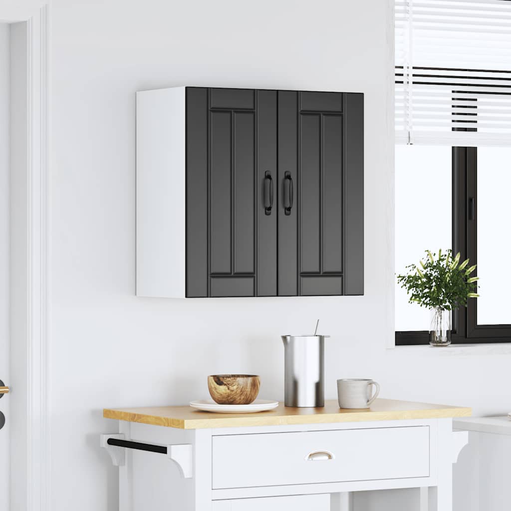 vidaXL Kitchen Wall Cabinet "Lucca" Black Engineered Wood