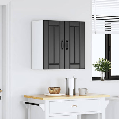 vidaXL Kitchen Wall Cabinet "Lucca" Black Engineered Wood