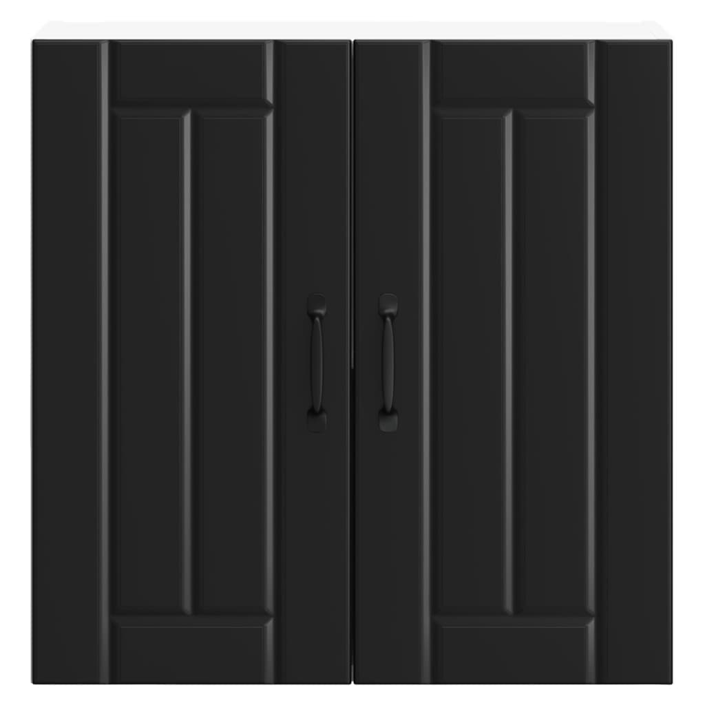 vidaXL Kitchen Wall Cabinet Lucca Black Engineered Wood