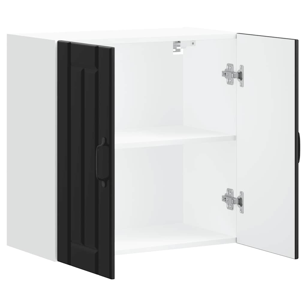 vidaXL Kitchen Wall Cabinet "Lucca" Black Engineered Wood