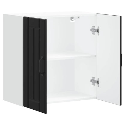 vidaXL Kitchen Wall Cabinet "Lucca" Black Engineered Wood