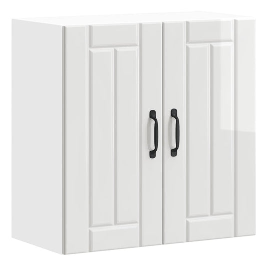vidaXL Kitchen Wall Cabinet "Lucca" High Gloss White Engineered Wood