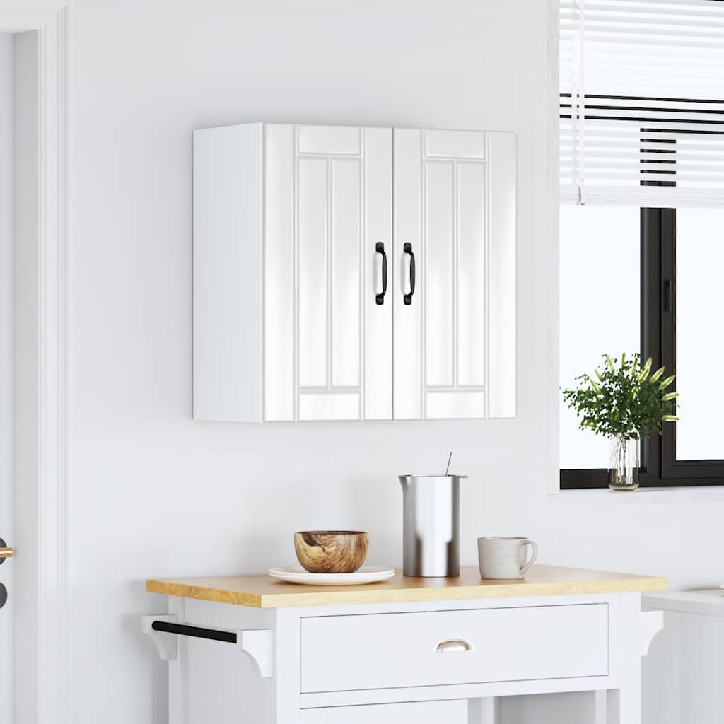vidaXL Kitchen Wall Cabinet "Lucca" High Gloss White Engineered Wood