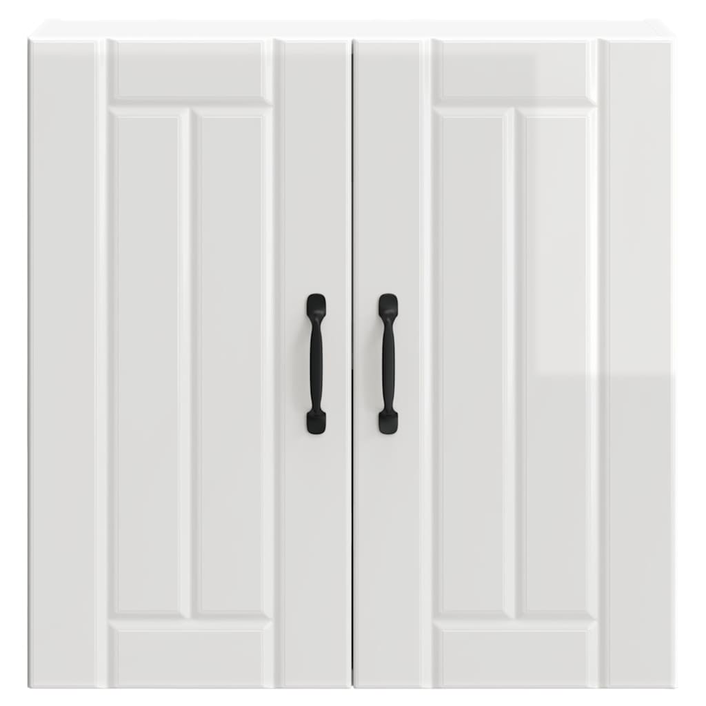 vidaXL Kitchen Wall Cabinet "Lucca" High Gloss White Engineered Wood