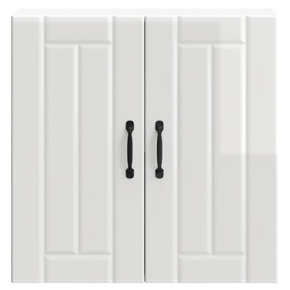 vidaXL Kitchen Wall Cabinet "Lucca" High Gloss White Engineered Wood