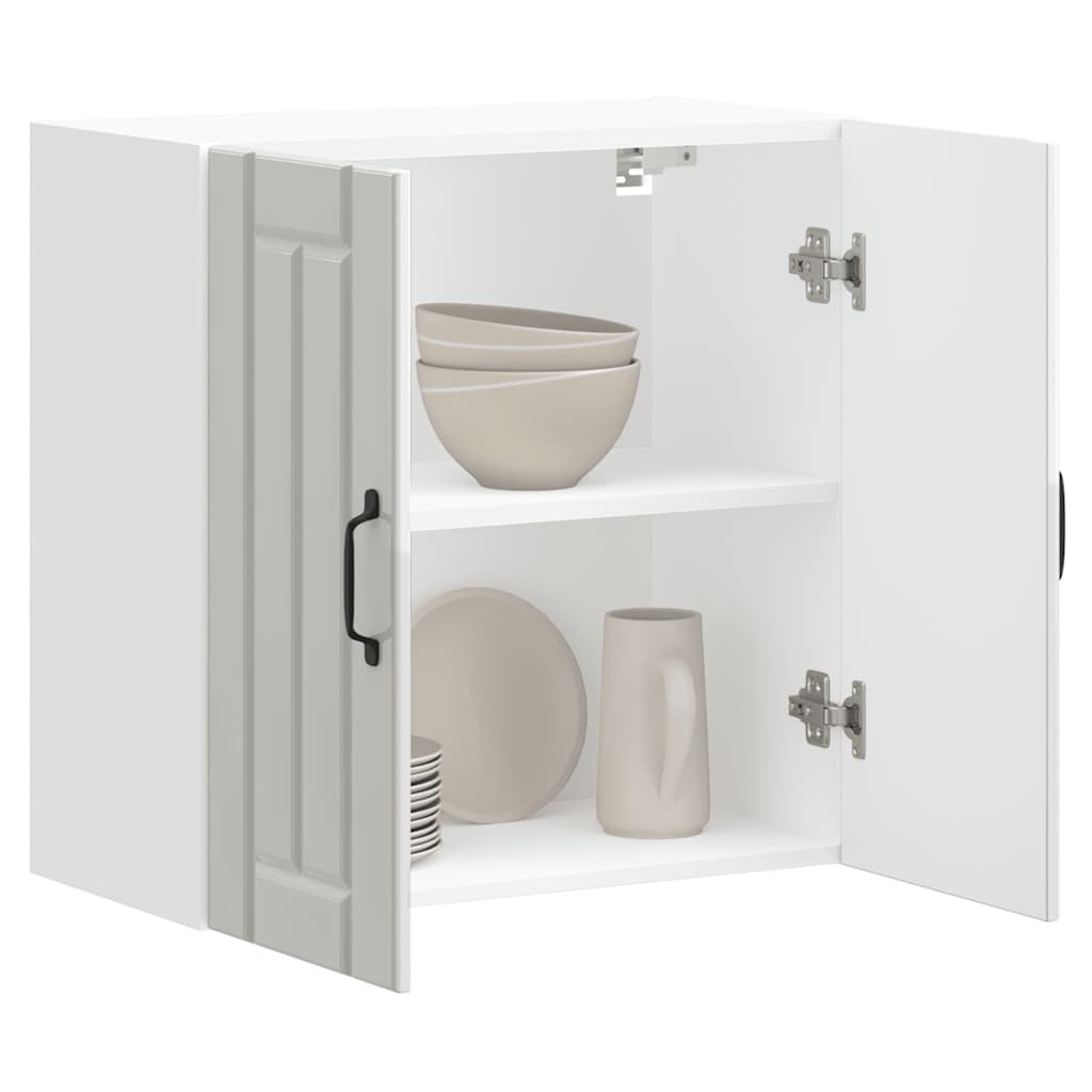 vidaXL Kitchen Wall Cabinet "Lucca" High Gloss White Engineered Wood