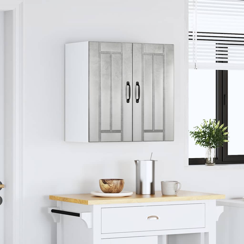 vidaXL Kitchen Wall Cabinet "Lucca" Concrete Grey Engineered Wood