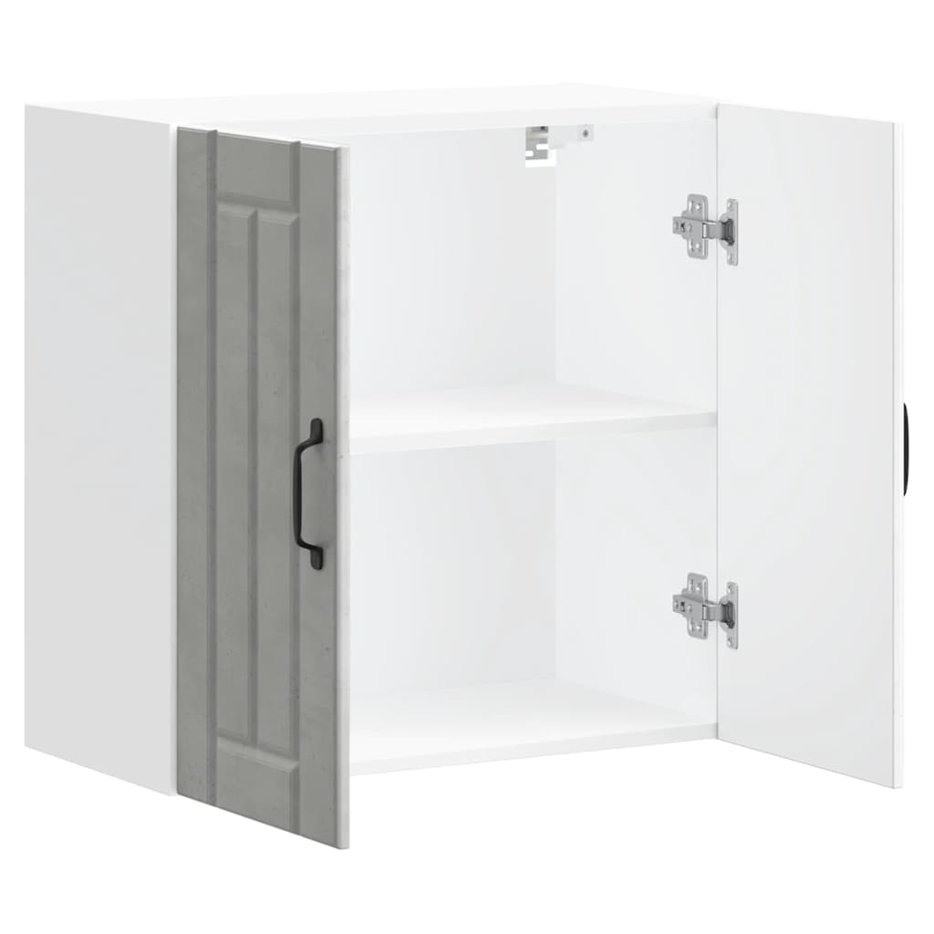 vidaXL Kitchen Wall Cabinet "Lucca" Concrete Grey Engineered Wood