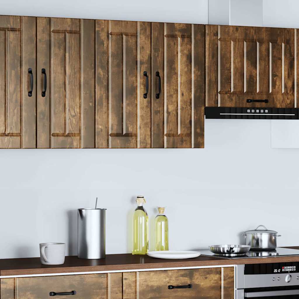 vidaXL Kitchen Wall Cabinet "Lucca" Smoked Oak Engineered Wood