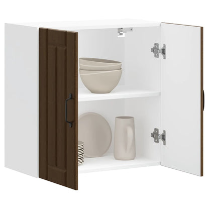 vidaXL Kitchen Wall Cabinet "Lucca" Brown Oak Engineered Wood