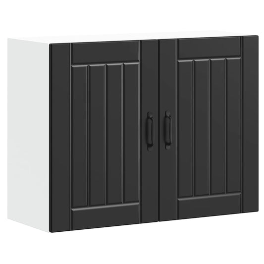 vidaXL Kitchen Wall Cabinet "Lucca" Black Engineered Wood