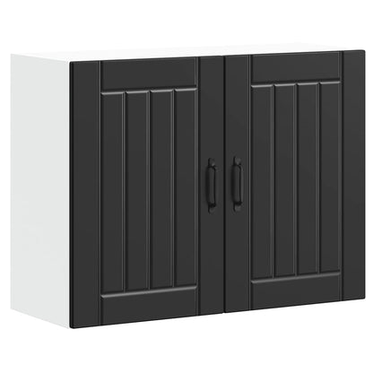 vidaXL Kitchen Wall Cabinet "Lucca" Black Engineered Wood