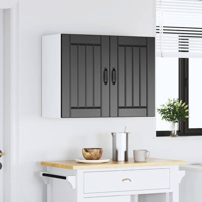 vidaXL Kitchen Wall Cabinet "Lucca" Black Engineered Wood