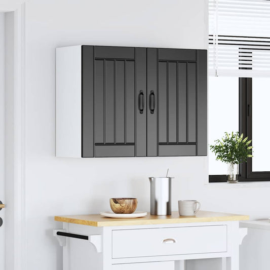 vidaXL Kitchen Wall Cabinet "Lucca" Black Engineered Wood
