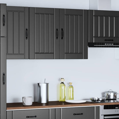 vidaXL Kitchen Wall Cabinet "Lucca" Black Engineered Wood