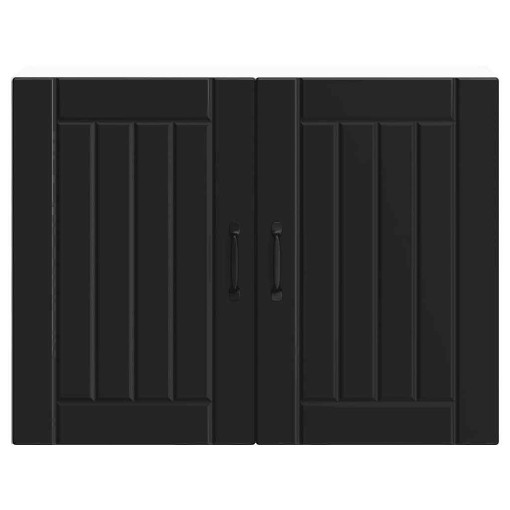 vidaXL Kitchen Wall Cabinet Lucca Black Engineered Wood