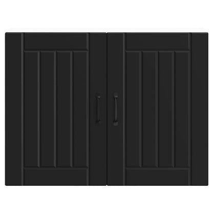 vidaXL Kitchen Wall Cabinet "Lucca" Black Engineered Wood