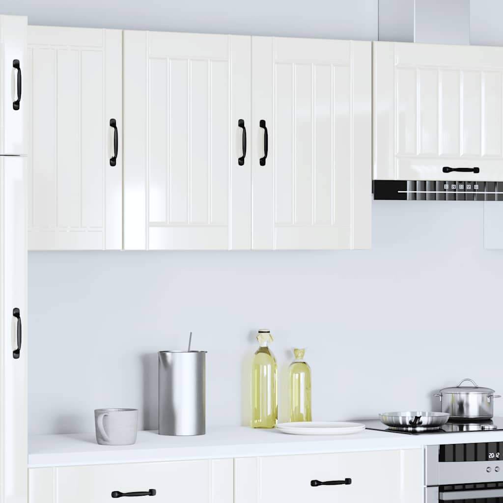 vidaXL Kitchen Wall Cabinet "Lucca" High Gloss White Engineered Wood
