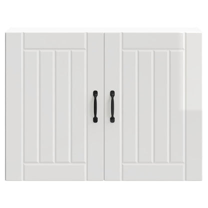 vidaXL Kitchen Wall Cabinet Lucca High Gloss White Engineered Wood