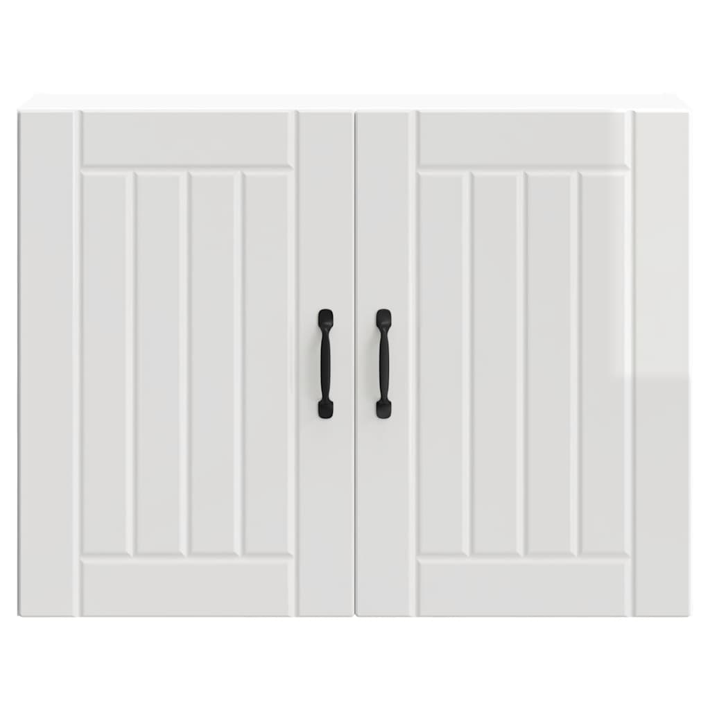 vidaXL Kitchen Wall Cabinet "Lucca" High Gloss White Engineered Wood