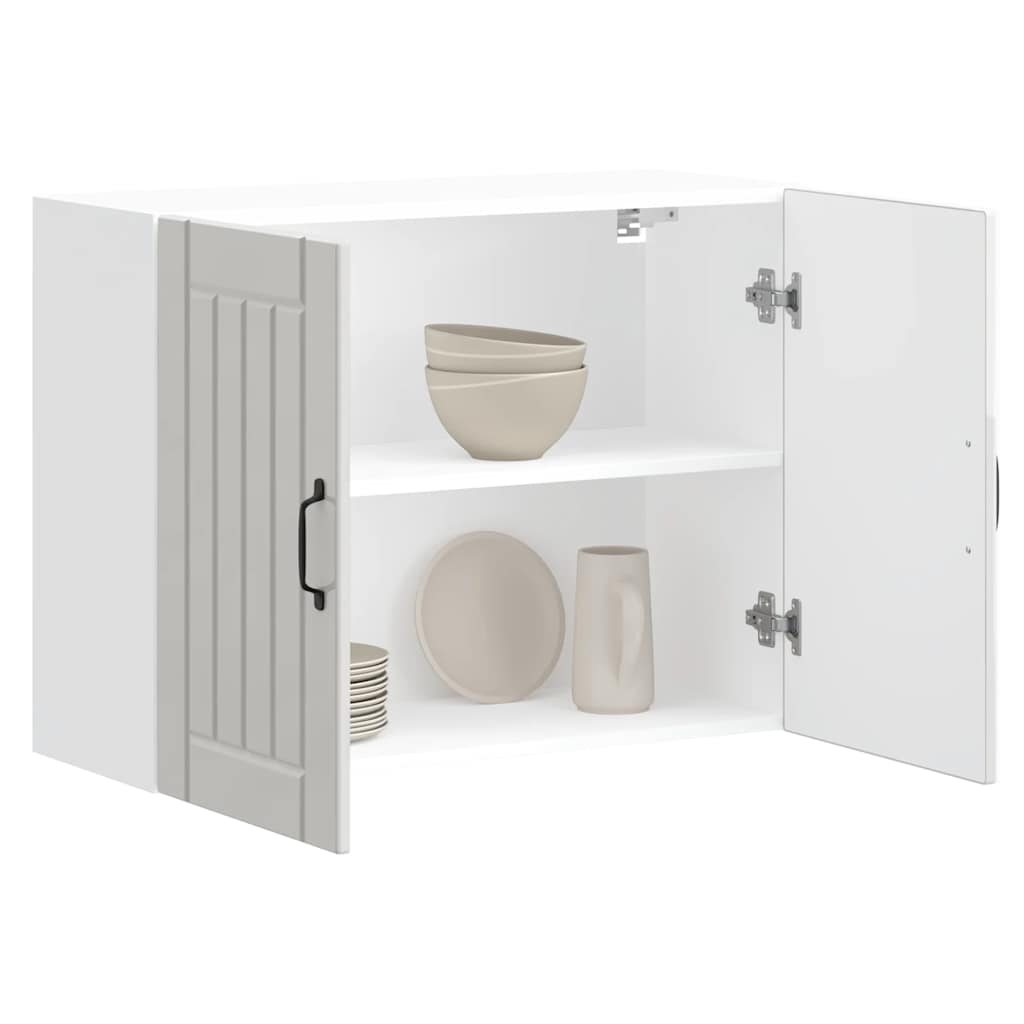vidaXL Kitchen Wall Cabinet "Lucca" High Gloss White Engineered Wood