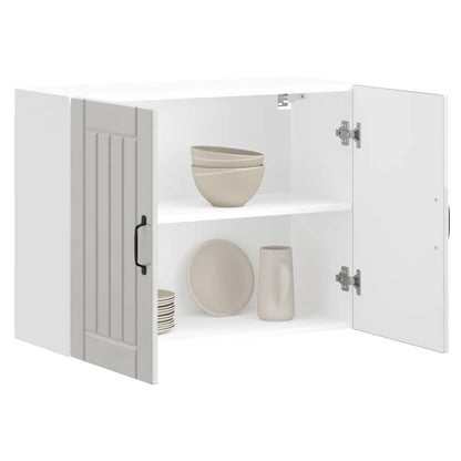 vidaXL Kitchen Wall Cabinet "Lucca" High Gloss White Engineered Wood