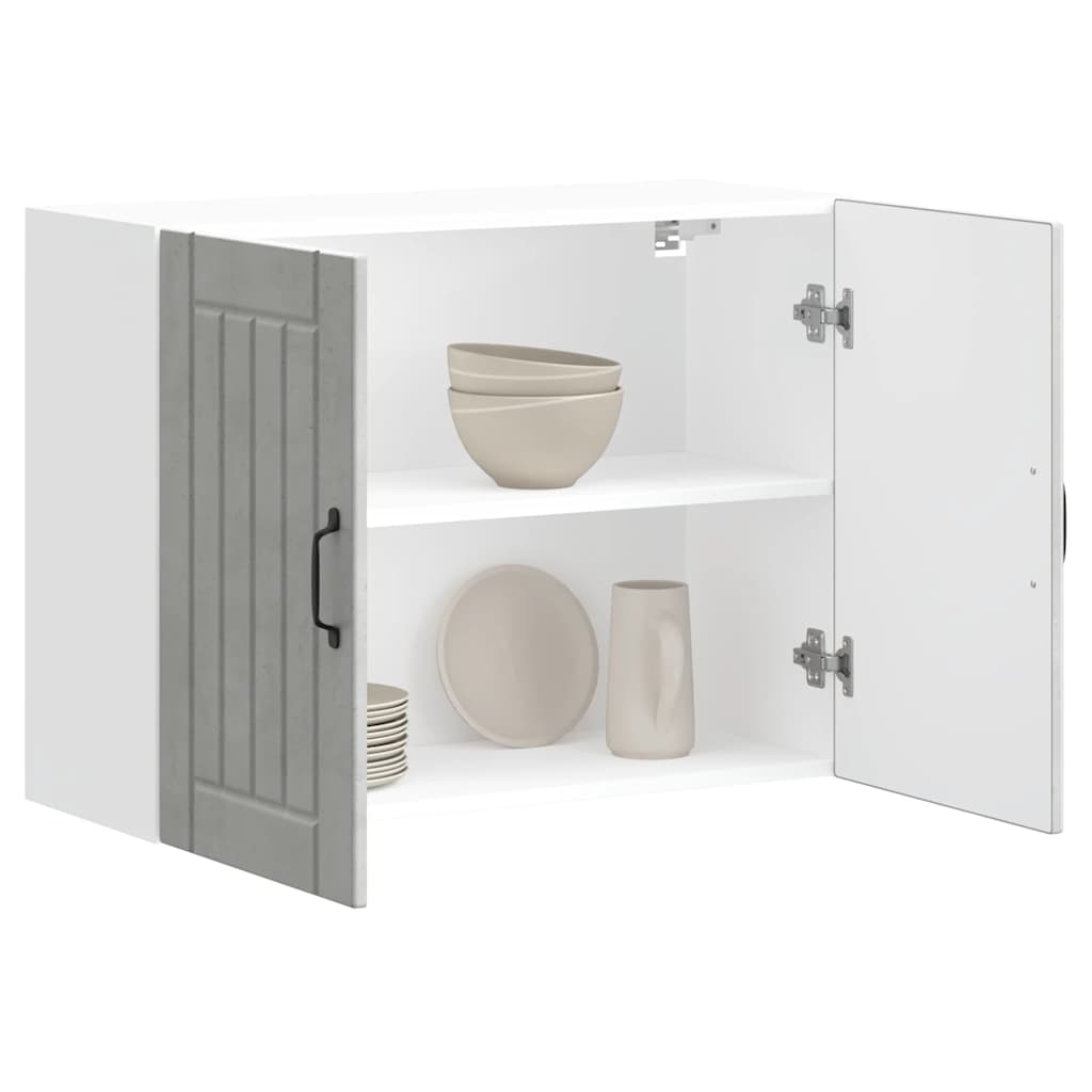 vidaXL Kitchen Wall Cabinet "Lucca" Concrete Grey Engineered Wood