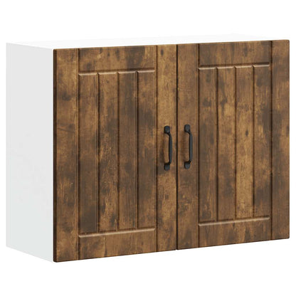 vidaXL Kitchen Wall Cabinet "Lucca" Smoked Oak Engineered Wood