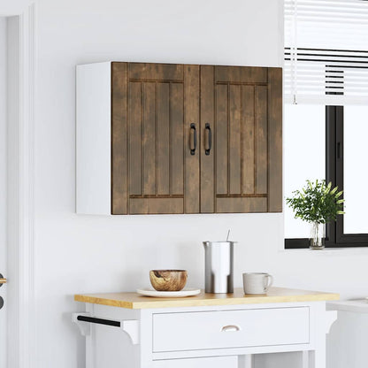 vidaXL Kitchen Wall Cabinet "Lucca" Smoked Oak Engineered Wood