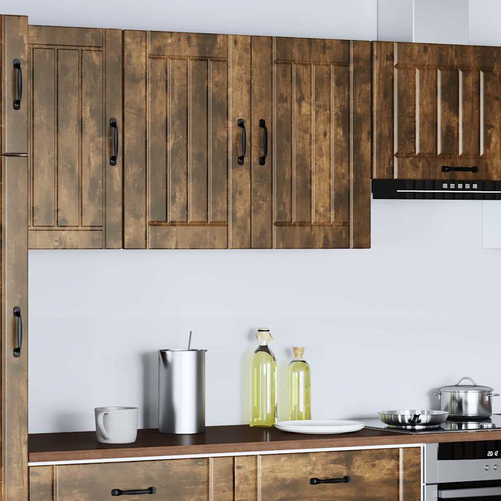 vidaXL Kitchen Wall Cabinet "Lucca" Smoked Oak Engineered Wood