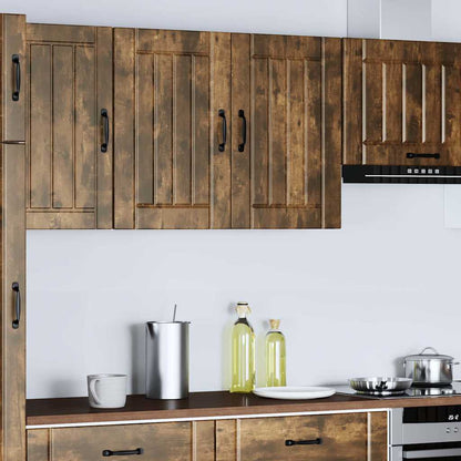 vidaXL Kitchen Wall Cabinet "Lucca" Smoked Oak Engineered Wood
