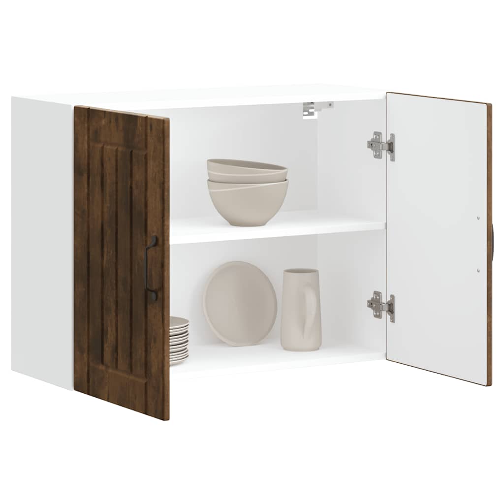 vidaXL Kitchen Wall Cabinet "Lucca" Smoked Oak Engineered Wood