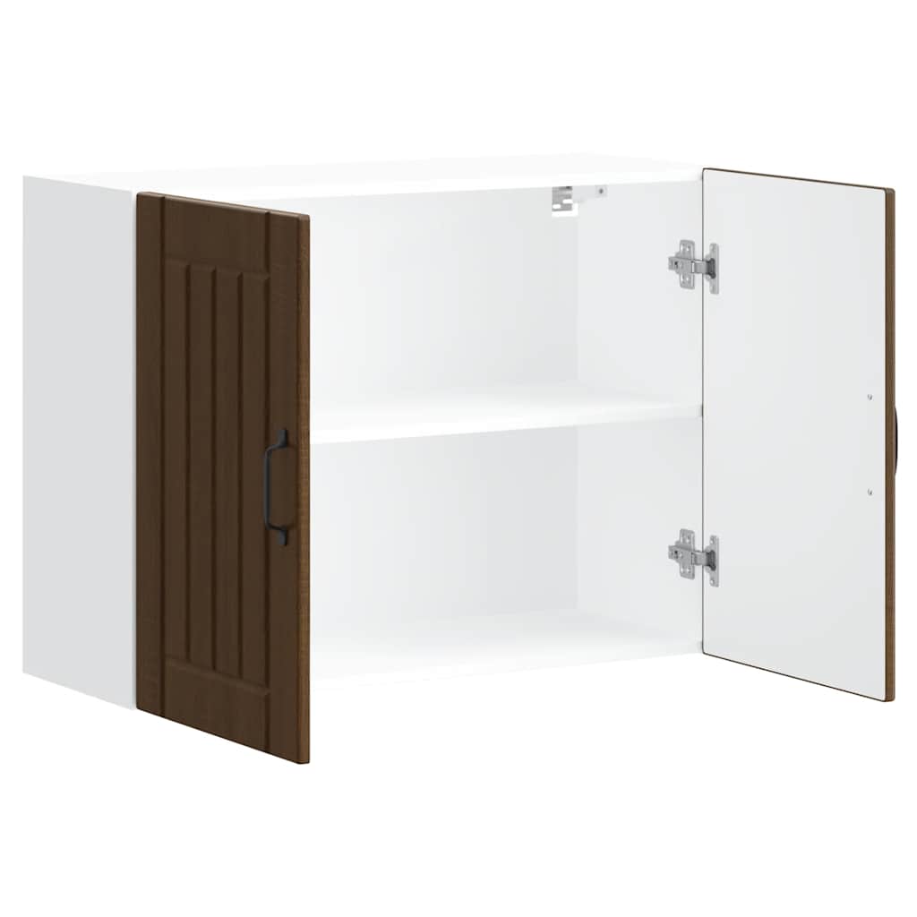vidaXL Kitchen Wall Cabinet "Lucca" Brown Oak Engineered Wood