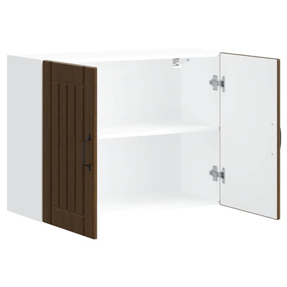 vidaXL Kitchen Wall Cabinet "Lucca" Brown Oak Engineered Wood