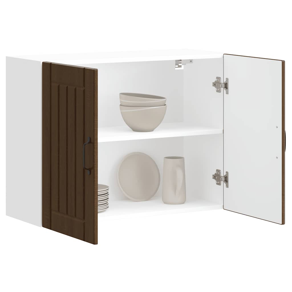 vidaXL Kitchen Wall Cabinet "Lucca" Brown Oak Engineered Wood
