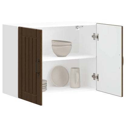 vidaXL Kitchen Wall Cabinet "Lucca" Brown Oak Engineered Wood